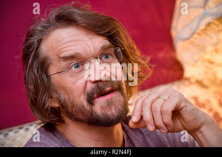 Prague, Czech Republic. 19th Nov, 2018. Czech singer Dan Barta speaks during an interview for the Czech News Agency (CTK) in Prague, Czech Republic, on November 19, 2018. Credit: Vit Simanek/CTK Photo/Alamy Live News Stock Photo