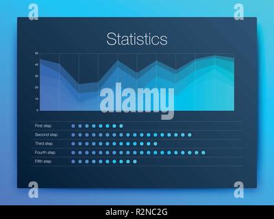 Dashboard infographic template with modern design.Stock vector Stock Vector
