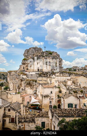 Matera, Italy - july 2016: Houses of Matera also called City of stones the European Capital of Culture 2019 Stock Photo