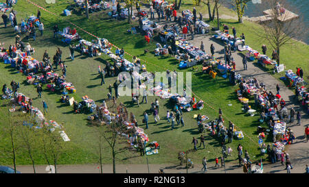 Flea market at the Kemnade Reservoir, Blumenau 6, Bochum, Ruhr area, North Rhine-Westphalia, Germany, Europe, Stock Photo