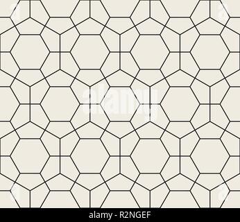 Vector seamless pattern. Modern stylish abstract texture. Repeating geometric hexagon tiles Stock Vector