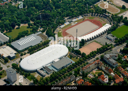 Aerial view, Gunda-Niemann-Stirnemann-Halle, Steigerwaldstadion, aerial view, B4 4, Erfurt, Thuringia, Germany, Europe, Stock Photo