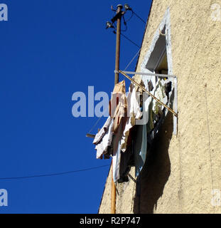 azure and laundry Stock Photo