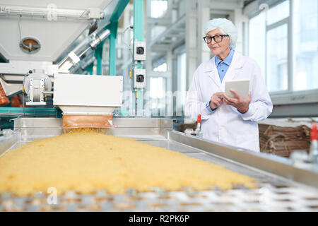 Female Senior Inspector at Factory Stock Photo