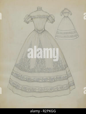 Wedding Dress. Dated: c. 1936. Dimensions: overall: 28.9 x 23 cm (11 3/8 x 9 1/16 in.). Medium: graphite and gouache on paper. Museum: National Gallery of Art, Washington DC. Author: Margaret Concha. Stock Photo