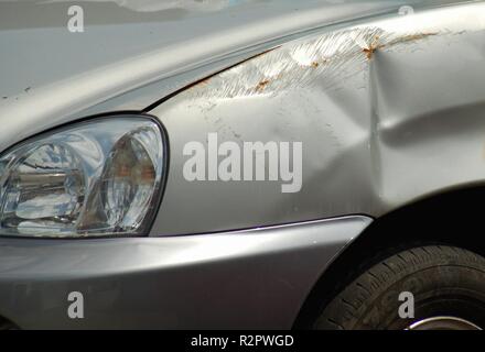 damage to the bodywork Stock Photo