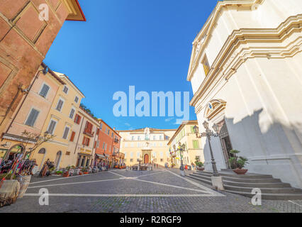 Castel Gandolfo (Italy) - A suggestive little town in metropolitan city of Rome, on the Albano Lake, famous for being the Pope's summer residence. Stock Photo