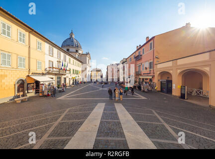 Castel Gandolfo (Italy) - A suggestive little town in metropolitan city of Rome, on the Albano Lake, famous for being the Pope's summer residence. Stock Photo