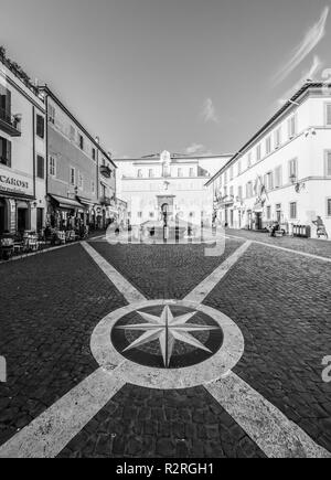 Castel Gandolfo (Italy) - A suggestive little town in metropolitan city of Rome, on the Albano Lake, famous for being the Pope's summer residence. Stock Photo