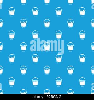 Bucket pattern vector seamless blue Stock Vector