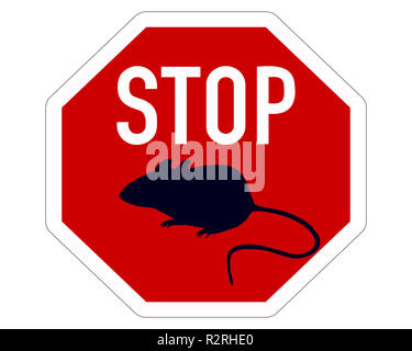 stop sign for mice Stock Photo