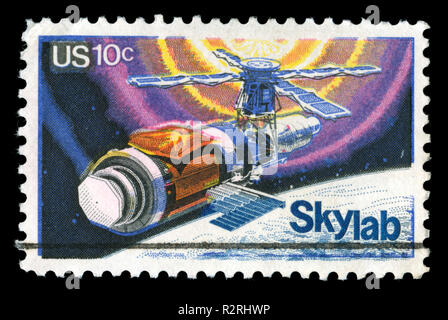 Postmarked stamp from United States of America (USA) in the Skylab issue of 1974 Stock Photo