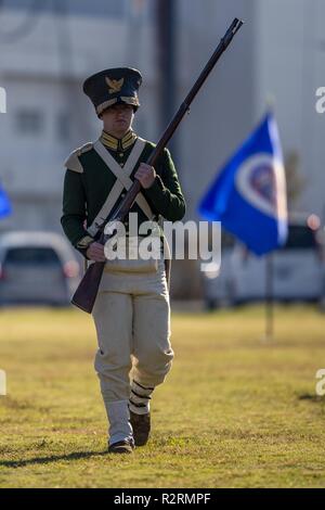 U.S. Marine Corps Cpl. Griffin Fjeld sites in with an M27 Infantry ...