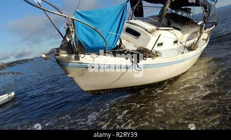 A 29-foot vessel was located at Skiff Point by the Bainbridge Island Police Department, which initiated a search for a possible person in the water on Nov. 8, 2018.    The vessel reportedly belongs to Mr. Scott Caldwell, an Olympia, Wash., native, and the Coast Guard along with local law enforcement agencies are searching the area of Bainbridge Island for a possible person in the water. Stock Photo