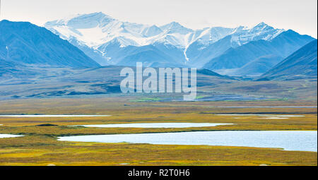 A view of the Brooks Range from Dalton Highway in Alaska, USA Stock Photo