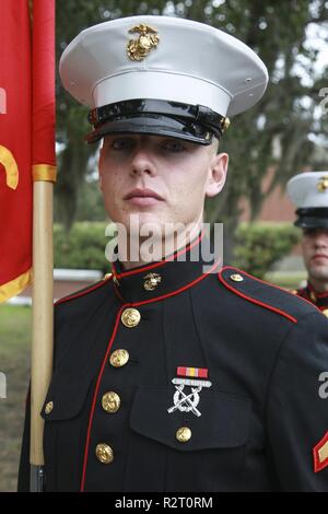 Pfc. Samuel Atwater, honor graduate for Platoon 1085, Alpha Company, 1st Recruit Training Battalion, graduated boot camp Nov. 9, 2018.  Atwater is from Clyde, NY. Stock Photo