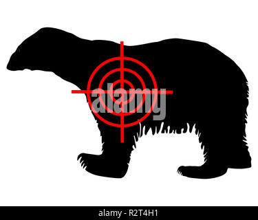 polar bear crosshair Stock Photo