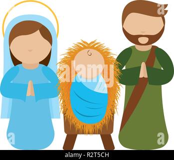 Cute Cartoon Manger Stock Vector