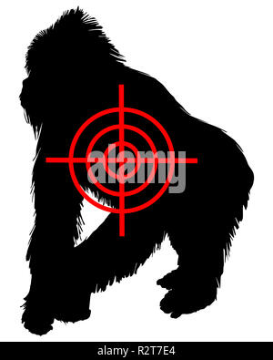 gorilla target Stock Photo