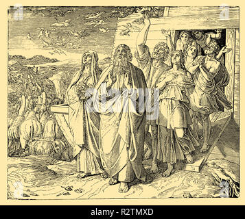 Departure from the ark, Julius Schnorr von Carolsfeld Stock Photo