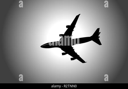 airbus,silhouette Stock Photo