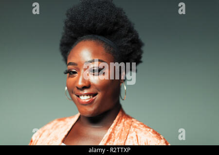 Portrait smiling, confident woman Stock Photo