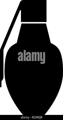 Grenade icon black color vector I flat style simple image outline Stock ...
