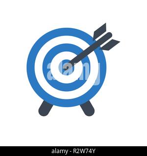 Target Glyph Vector Icon. Stock Vector