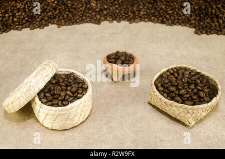 Traditional mexican baskets handcraft Stock Photo