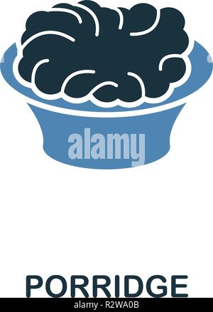 Porridge icon. Two colors design style from meal icons collection. Simple illustration of porridge icon Stock Vector
