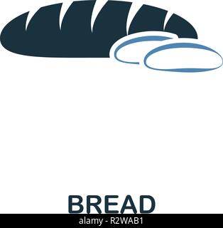 Bread icon. Two colors design style from meal icons collection. Simple illustration of bread icon Stock Vector