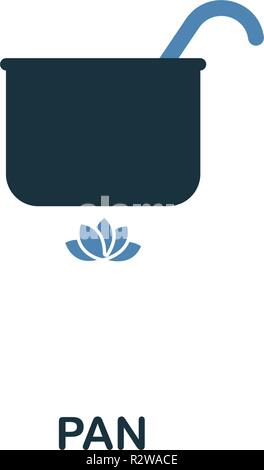 Pan icon. Two colors design style from meal icons collection. Simple illustration of pan icon Stock Vector