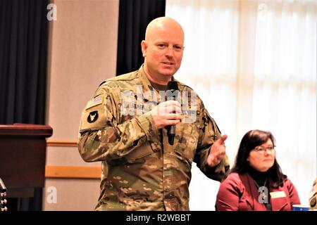 A U.S. Air Force chaplain provides entertainment for children during a ...