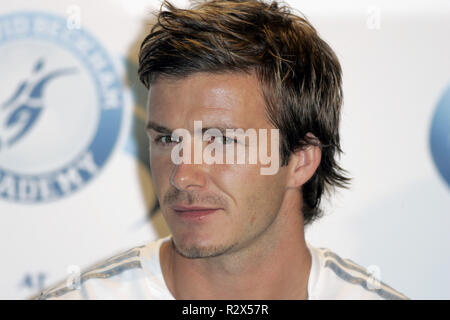 DAVID BECKHAM DAVID BECKHAM ACADEMY LAUNCH HOME DEPOT CENTRE CARSON LOS ANGELES USA 02 June 2005 Stock Photo