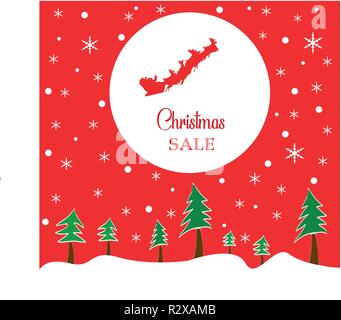 Christmas Sale, special offer, poster design template,vector illustration. Stock Vector