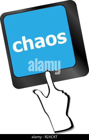 chaos keys on computer keyboard, business concept Stock Photo