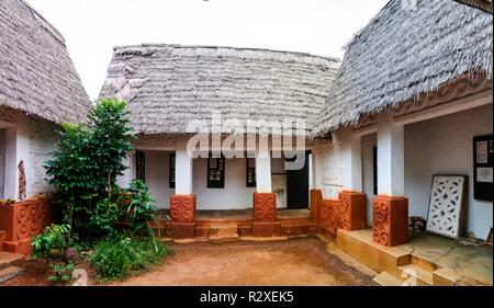 View to Besease Traditional Asante Shrine at Ejisu, Kumasi, Ghana Stock Photo