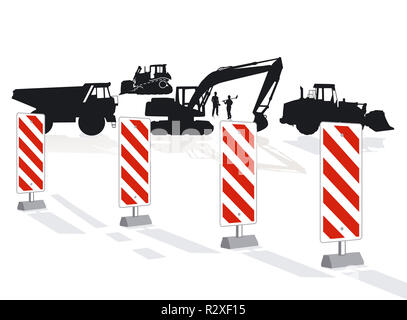 road construction site Stock Photo