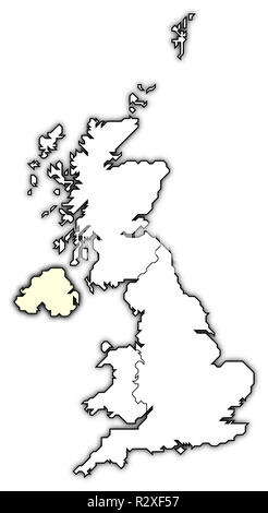 map of united kingdom Stock Photo