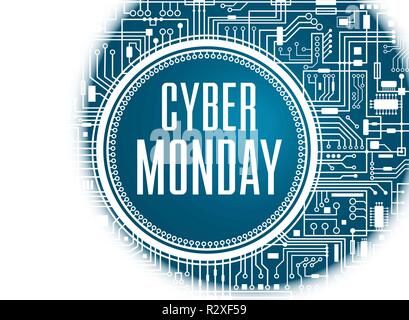 Cyber monday sale banner Stock Vector
