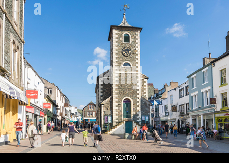 Lake district UK Keswick Lake District The Moot Hall tourist information centre in Keswick town centre Lake district Cumbria England GB UK EU Europe Stock Photo