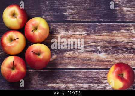 apple food background  from above shot for copy space and text over lay Stock Photo
