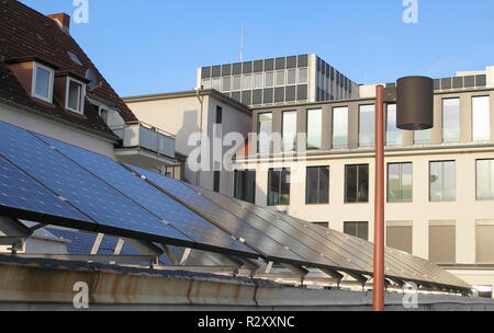 solar plant in the city of lÃ¼beck Stock Photo