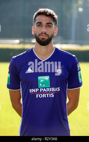 BRUSSELS, BELGIUM - JULY 17 : Josue Sa pictured during the 2018 - 2019 season photo shoot of Rsc Anderlecht on July 17, 2018 in Brussels, Belgium. (Photo Isosport) Stock Photo
