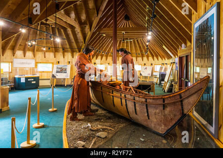 Beothuk Interpretation Centre Provincial Historic Site at Boyd's Cove, Newfoundland. Stock Photo