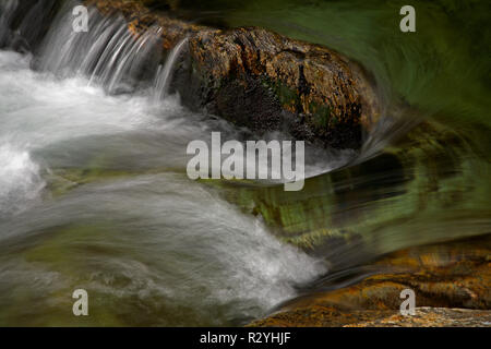 Small waterfall in the Snowdonia National Park, North Wales Stock Photo
