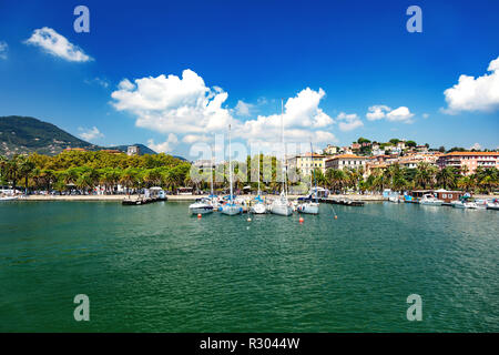 Santa Margherita, Cinque Terre, Liguria, Italy - August 11, 2018 - Marina View Stock Photo