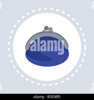savings purse wallet shopping icon concept flat Stock Vector