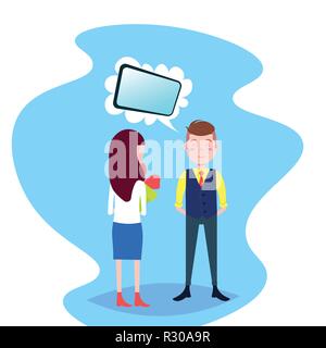 woman holding gift box present for man dreaming about smartphone happy new year merry christmas celebration concept Stock Vector