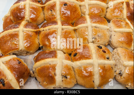 Hot cross buns Stock Photo